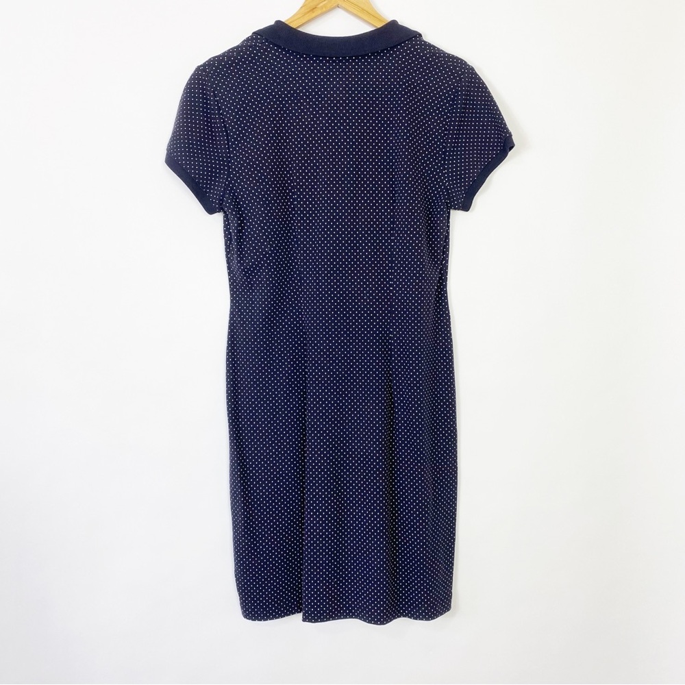 Talbots Navy Polka Dot Polo Dress Summer Cute Dress Casual Church S - Picture 4 of 10